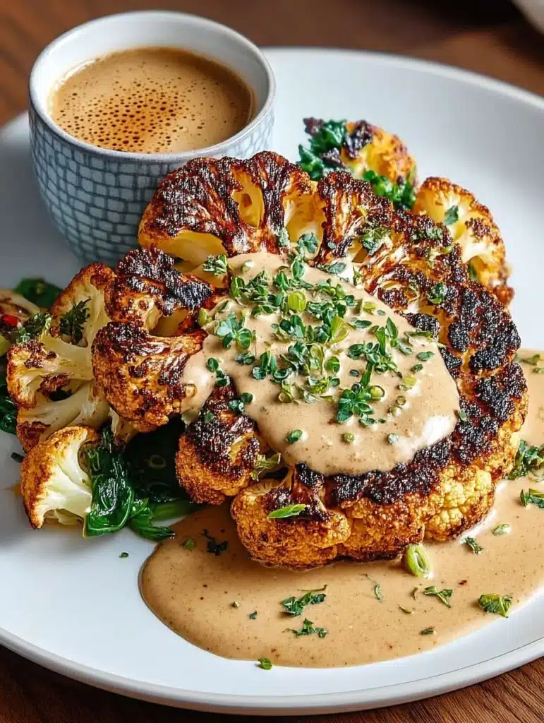 Blumenkohlsteak mit würziger Pfefferrahmsauce: Einfaches Veganes Rezept & Gesunde Hauptspeise