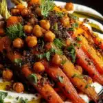 Würzige Ahorn-Röstkarotten mit Kichererbsen: Vegan, einfach & gesund! 9 164