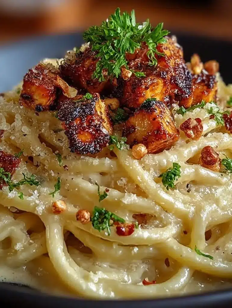Geräucherte Tofu-Carbonara: Schnelles Veganes Rezept für Cremigen Genuss