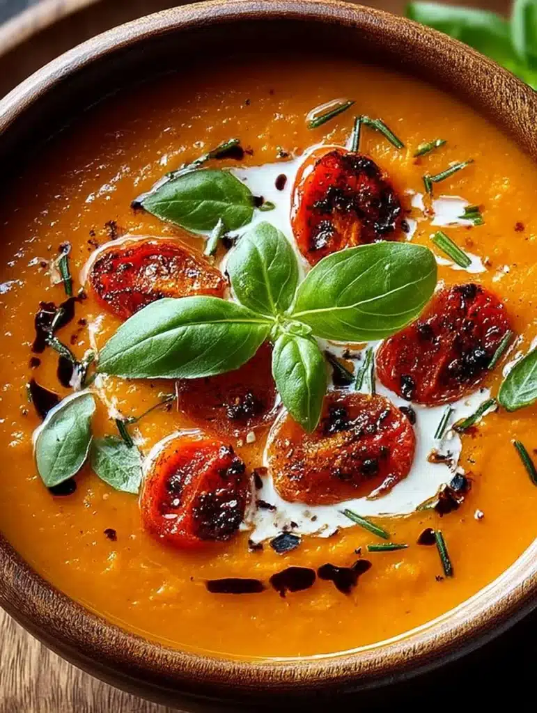 Geröstete Knoblauch-Tomaten-Suppe: Einfaches, schnelles & leckeres Rezept