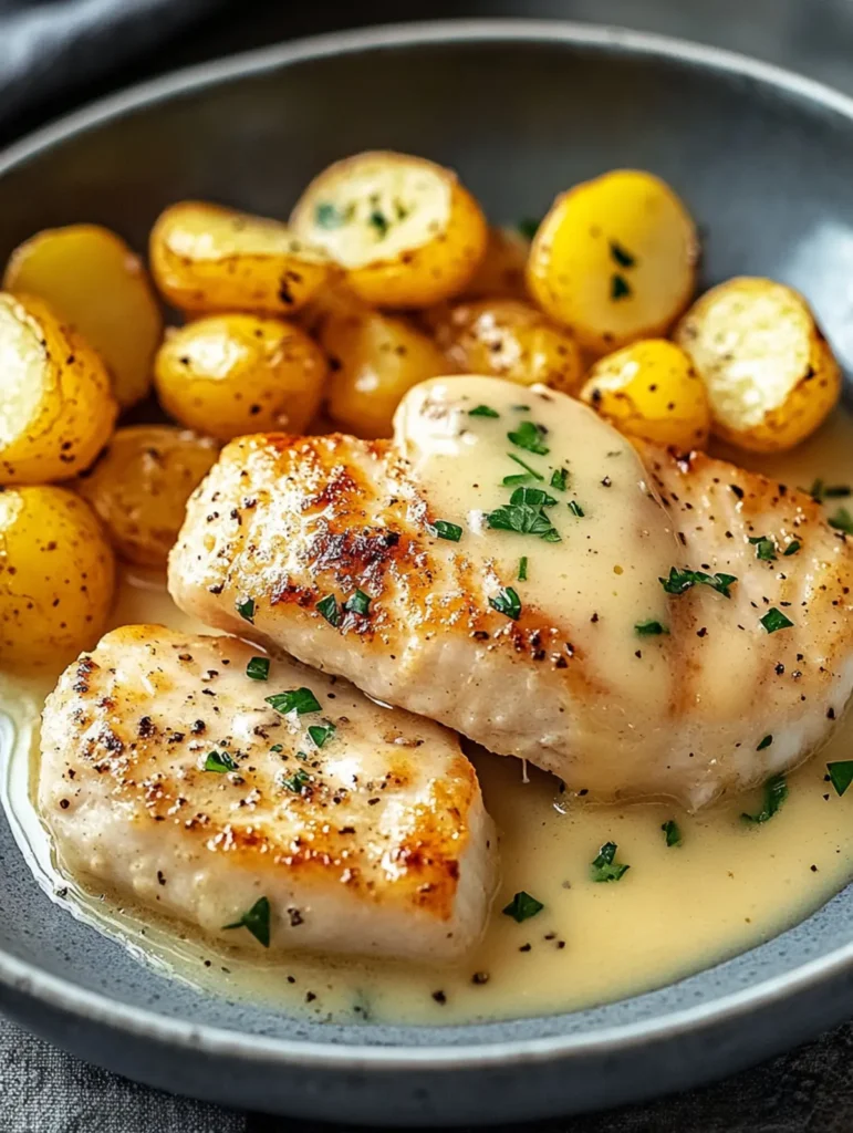 Cremiges Hähnchenfilet in Knoblauch-Parmesan-Sauce mit knusprigen Pommes: Schnelles 40-Minuten-Rezept 73 Cremiges Hähnchenfilet in Knoblauch-Parmesan-Sauce mit knusprigen Pommes: Schnelles 40-Minuten-Rezept