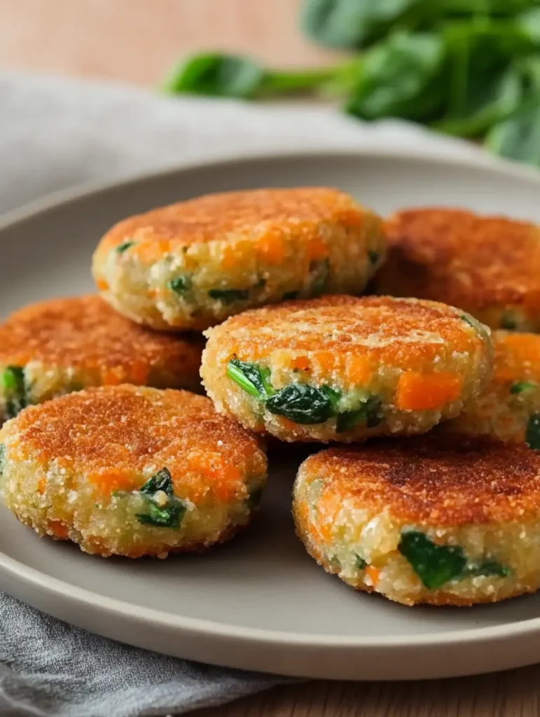 Knusprige Kartoffel-Kroketten mit Spinat & Karotten: Gesundes Ofen-Rezept schnell & einfach