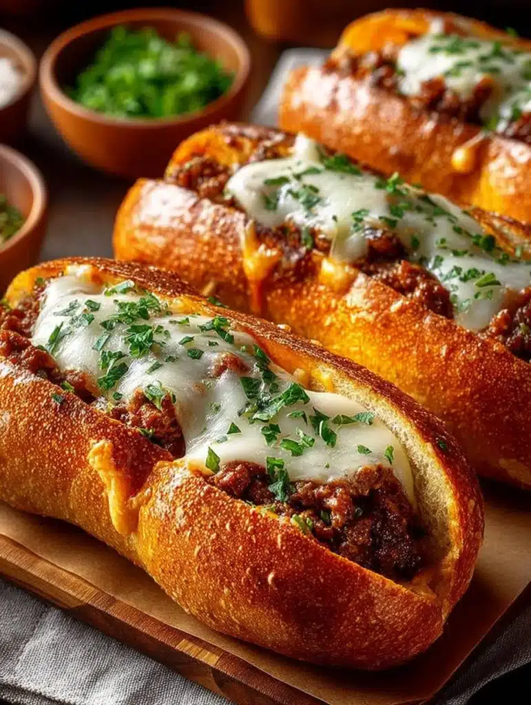 Überbackene Hackfleisch-Baguettes: Blitzrezept für schnellen Genuss