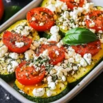 Knusprige Zucchini-Boote mit Tomaten & Feta: Schnelles, gesundes & mediterranes Rezept in 35 Min. 161 289