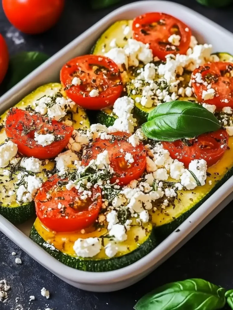 Knusprige Zucchini-Boote mit Tomaten & Feta: Schnelles, gesundes & mediterranes Rezept in 35 Min.