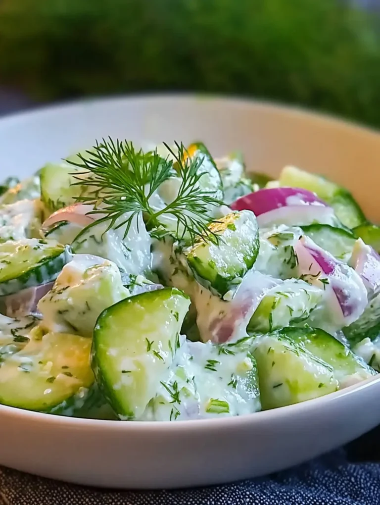 Gurkensalat Rezept: Cremiger Dill-Dressing für knackige Frische – Schnell & einfach!