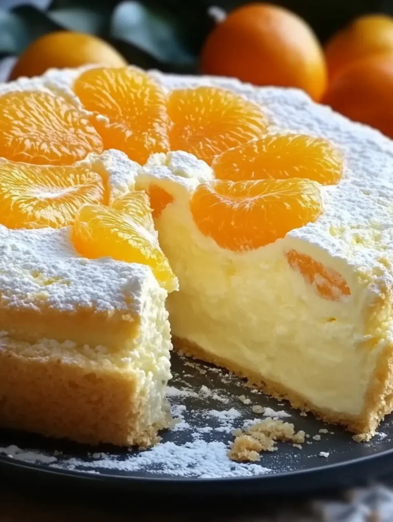 Quark Käsekuchen mit Mandarinen ohne Boden: Luftig, cremig & einfach backen