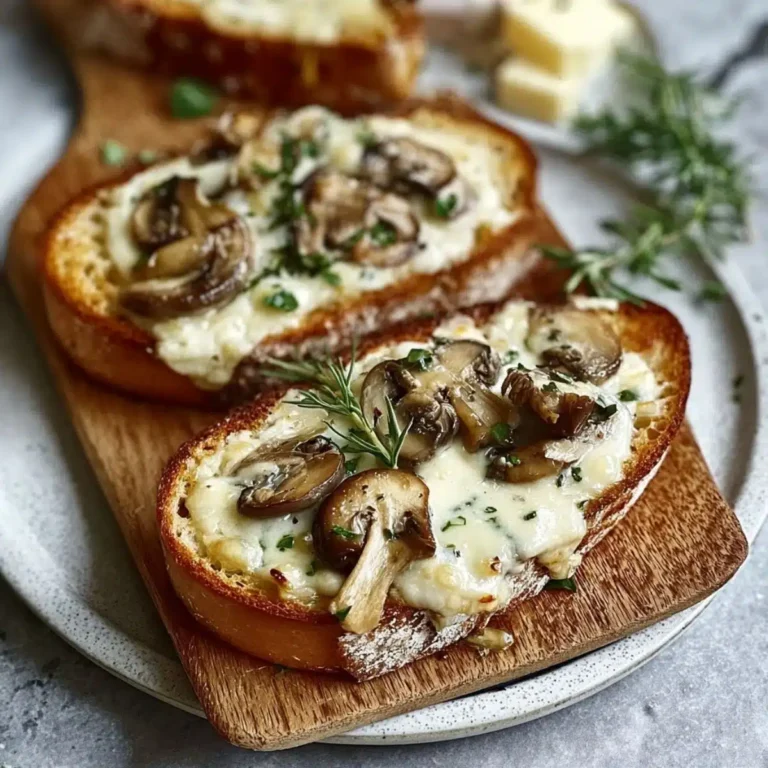 Knusprige Käse-Champignon-Knoblauch-Toasts: Schnell & Einfach zubereitet