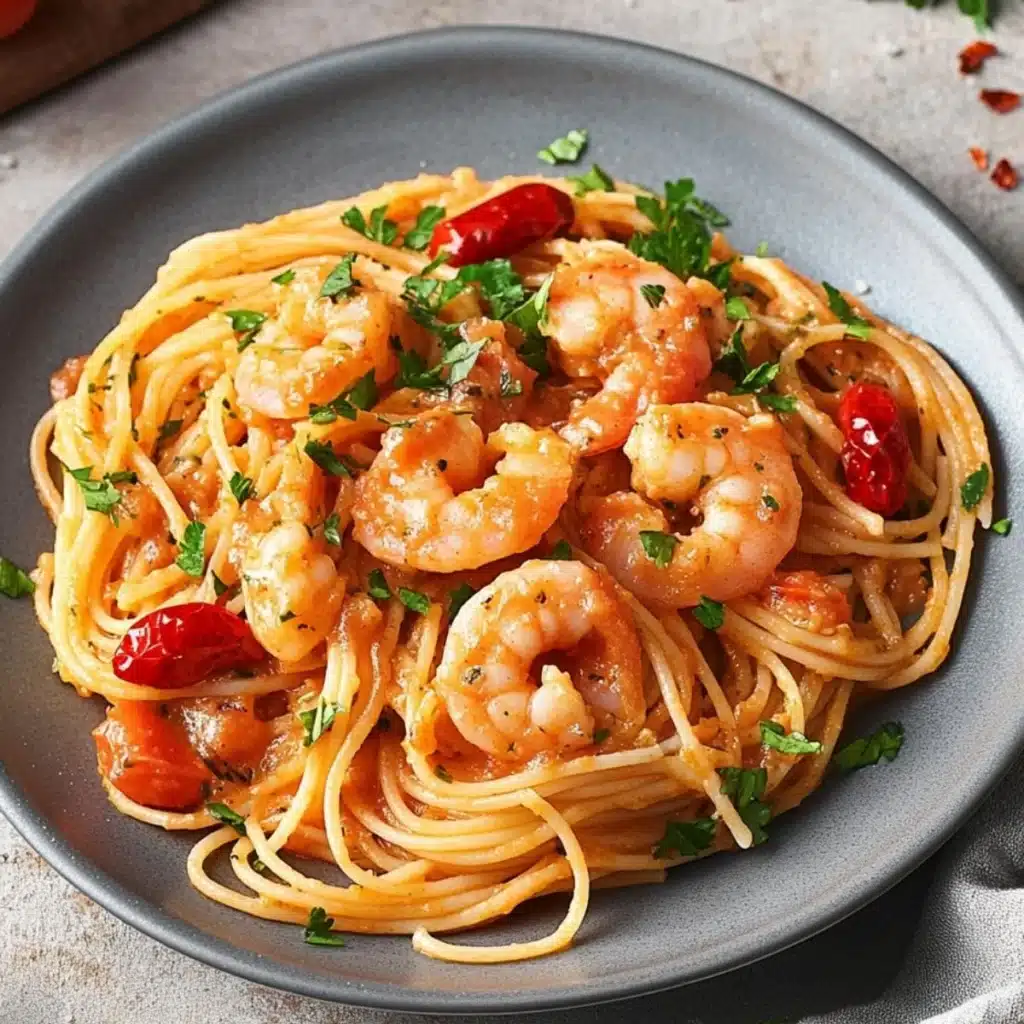 Cremige Spaghetti mit Garnelen und Tomaten-Sahnesauce: Schnelles 30-Minuten-Rezept
