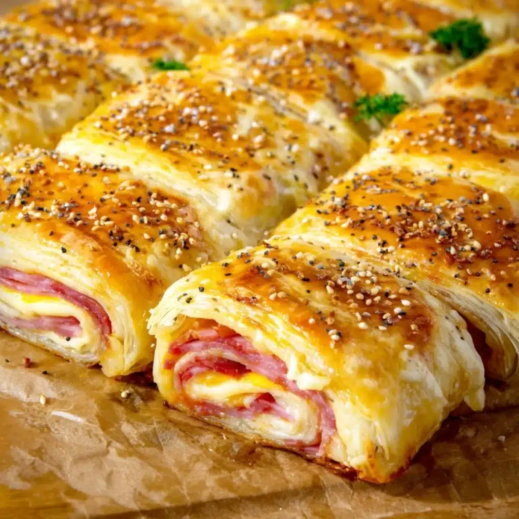 Blätterteig mit Schinken und Käse: Einfach, schnell & knusprig