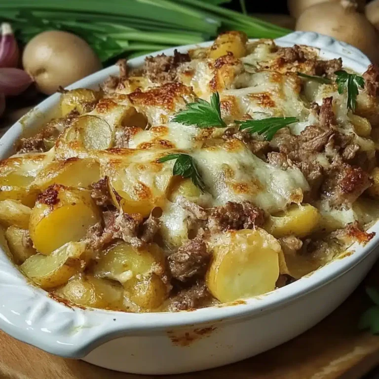 Herzhafter Kartoffel-Auflauf mit Hackfleisch und Lauch: Einfaches Familienrezept