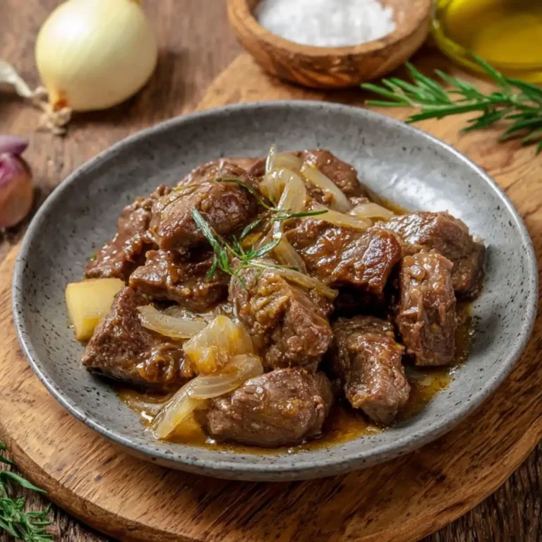 Gebratene Leber mit Zwiebeln und Äpfeln: Traditionelles Rezept für zart, einfach & schnell zubereitet
