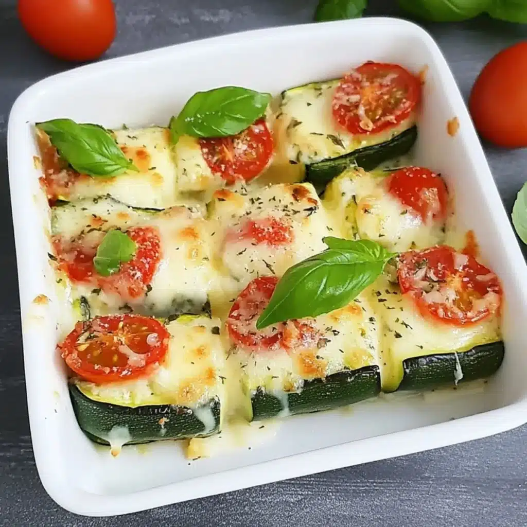 Gefüllte Zucchini mit Tomaten & Mozzarella: Leichtes Vegetarisches Ofenrezept