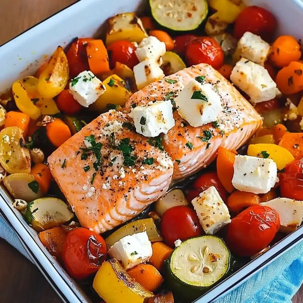Lachs auf Ofengemüse Rezept: Einfach, Gesund & Schnell