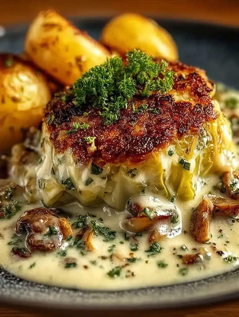 Gebackener Spitzkohl mit cremiger Sauce: Einfaches, schnelles & gesundes Rezept