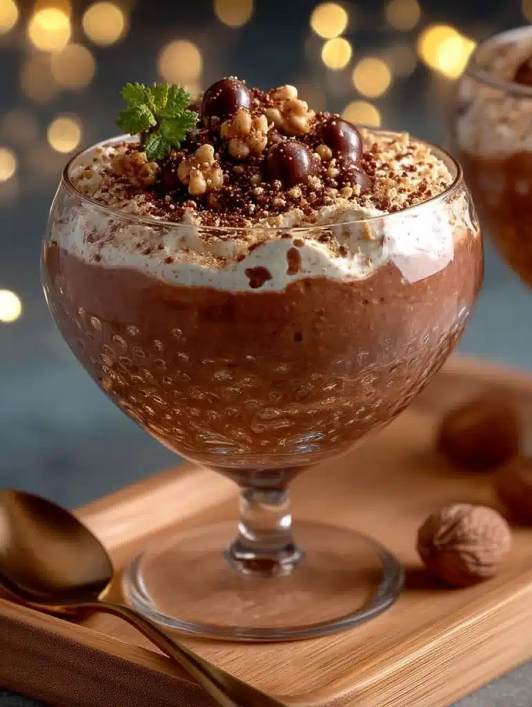 Nougat-Mousse im Glas: Einfaches Schokoladen-Dessert Rezept