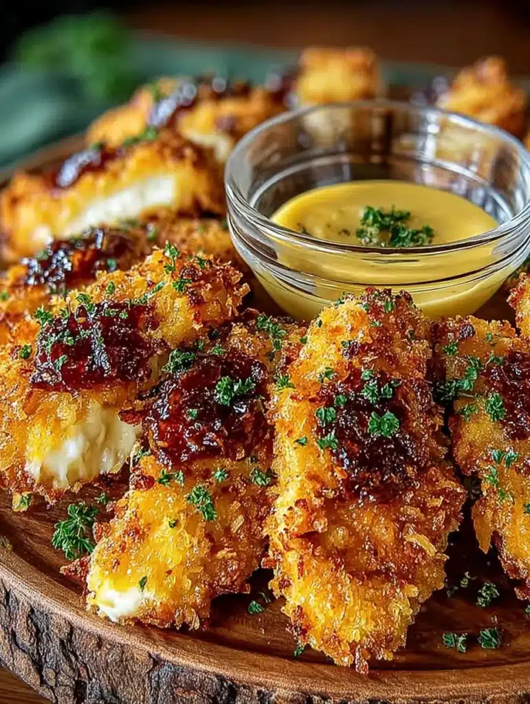 Knusprige Air Fryer Hähnchenstreifen mit Honig-Senf-Sauce: Gesund, schnell & einfach zubereitet