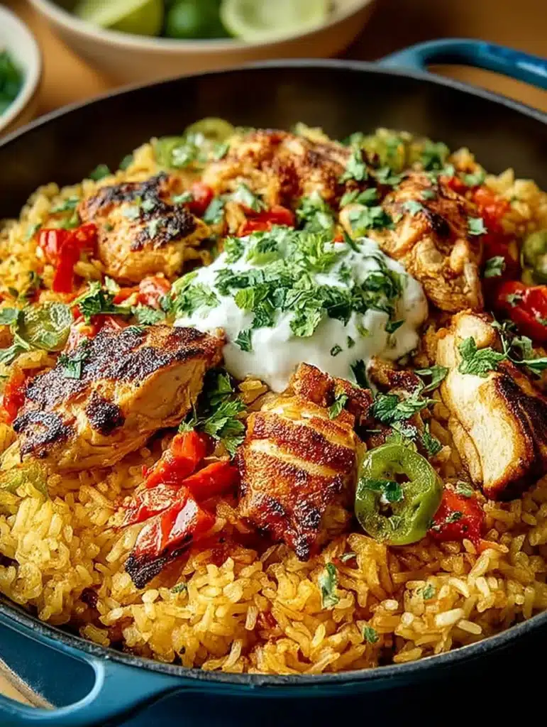 Taco-Reispfanne mit Hähnchen: Einfaches 1-Topf-Rezept für schnelle Familienmahlzeiten