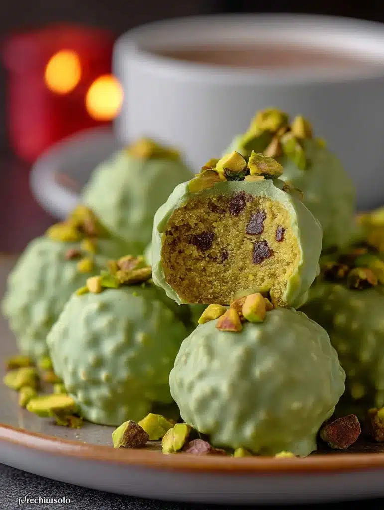 Pistazien Rocher Pralinen Rezept: Vegan, einfach & exquisit mit Kokosfüllung