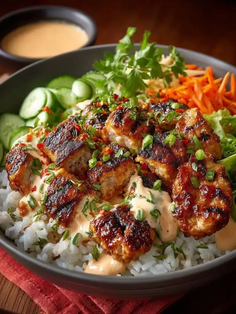 Saftige Würzige Hähnchen Bowl: Das einfache Rezept mit cremiger Joghurtsoße