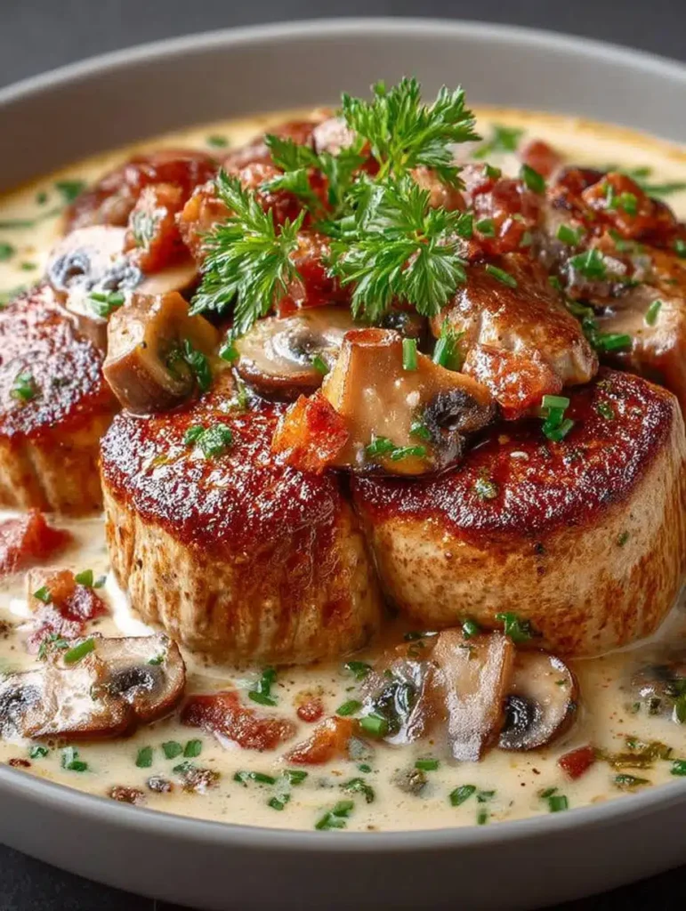 Filettopf mit Hühnchen, Champignons & Zwiebeln: Schnelles & einfaches Rezept