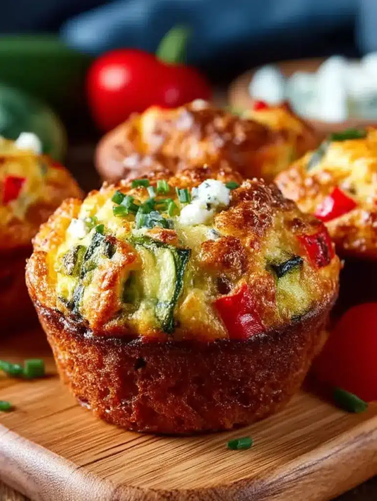 Herzhafte Muffins mit Feta, Zucchini & Paprika: Schnelles & Einfaches Rezept