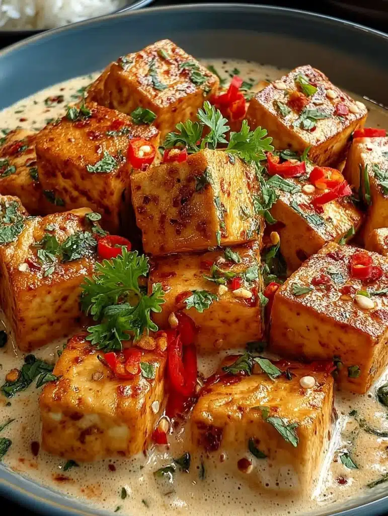 Tofu in cremiger Kokossoße: Veganes Rezept für schnellen & exotischen Genuss