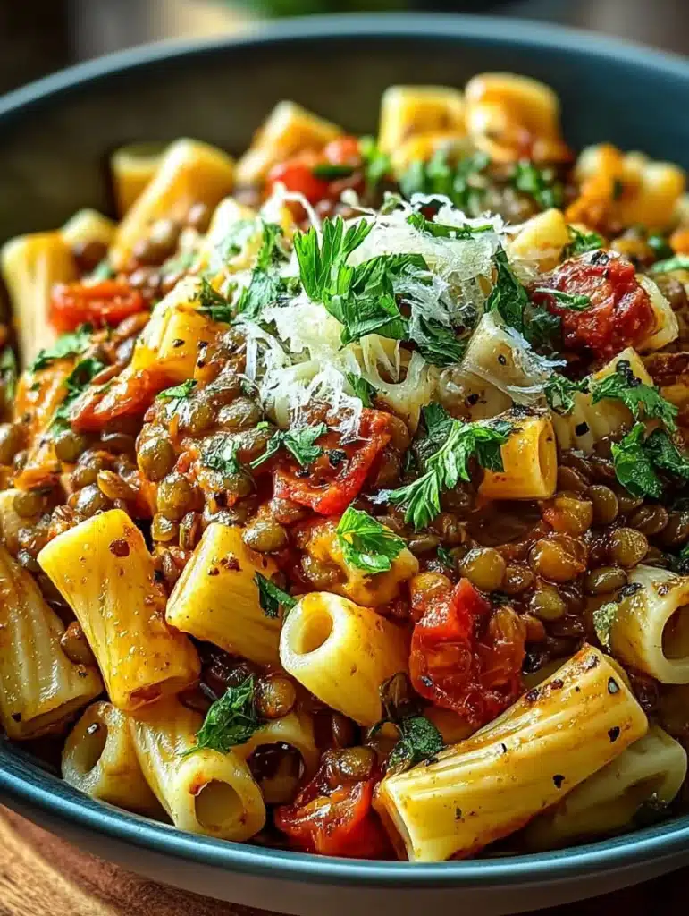 One Pot Pasta mit Linsen: Das einfache, schnelle & nahrhafte Rezept für den Alltag
