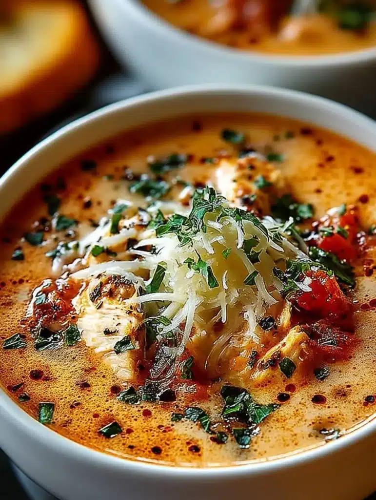 Hähnchen Parmesan Suppe Rezept: Cremig, Herzhaft & Einfach in 1 Stunde