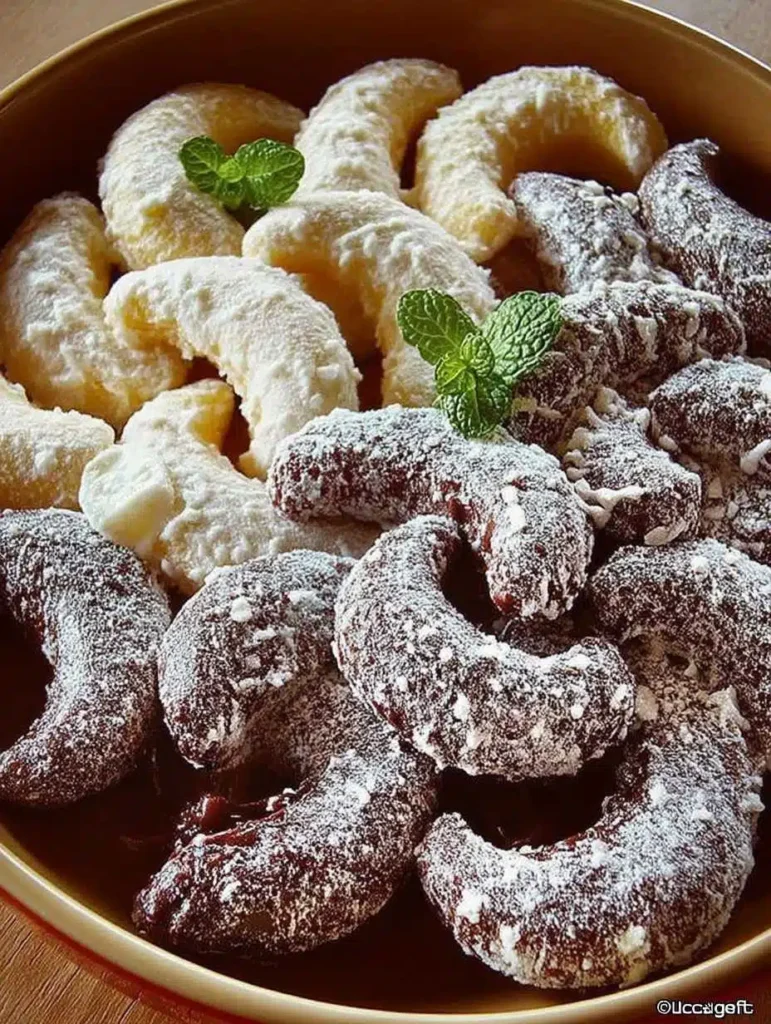 Puddingkipferl selber backen: Einfaches Rezept mit Vanille- & Schokofüllung