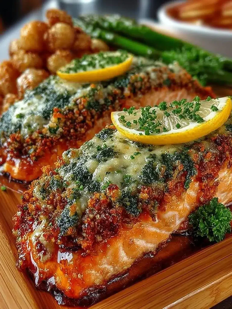 Knuspriger Lachs mit Knoblauch-Parmesan-Kruste Rezept: Schnell & einfach