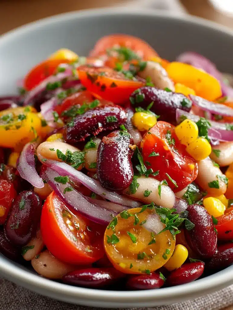 Bunter Bohnensalat: Diabetikerfreundliches Rezept – Gesund, lecker & einfach
