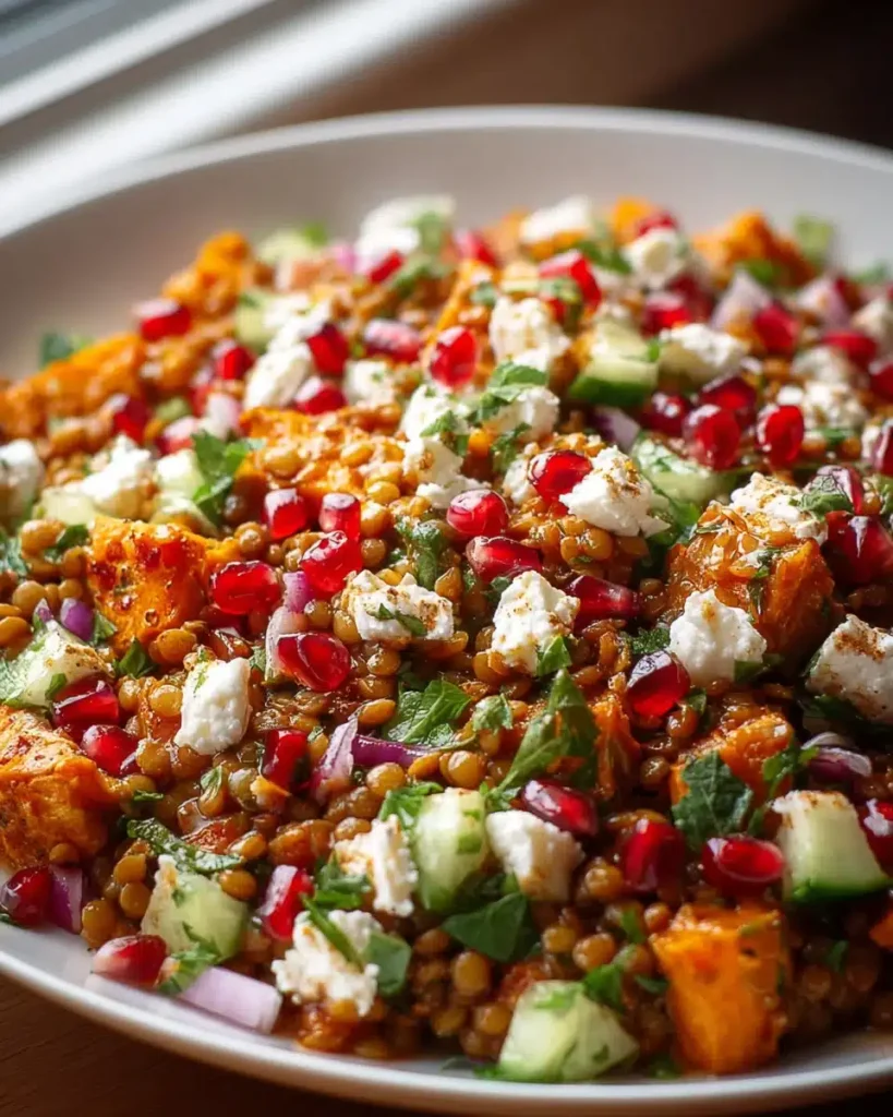 Orientalischer Linsensalat mit Feta: Gesundes, schnelles & einfaches Rezept