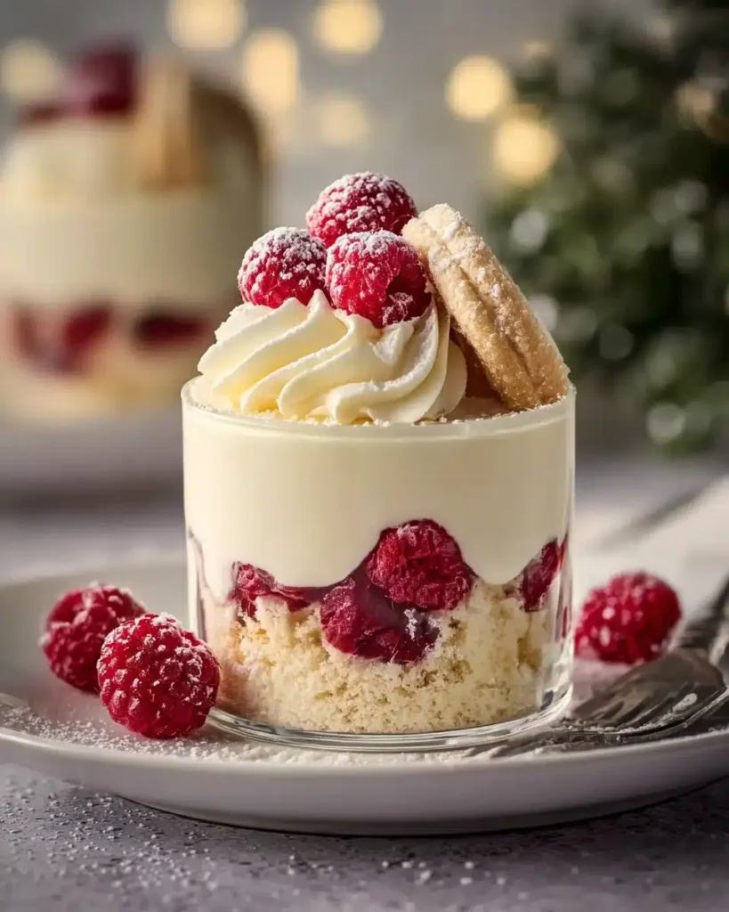 Alkoholfreies Vanillekipferl Schichtdessert mit Himbeeren: Festliches Rezept