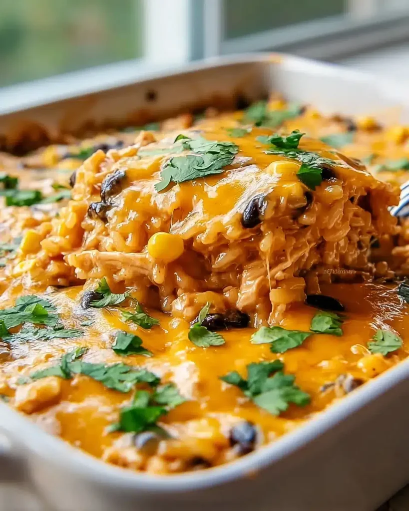 Einfacher Chicken Enchilada Reisauflauf: Herzhaftes Familienrezept