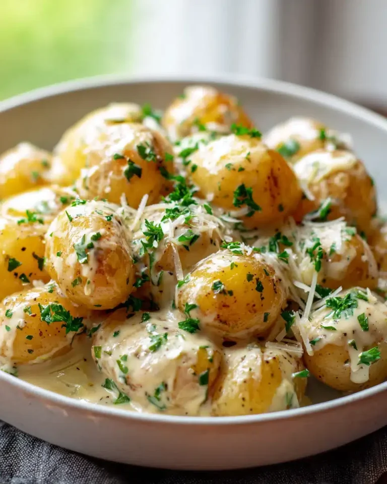 Cremige Knoblauchsauce für Baby-Kartoffeln: Einfaches Rezept & Beilage