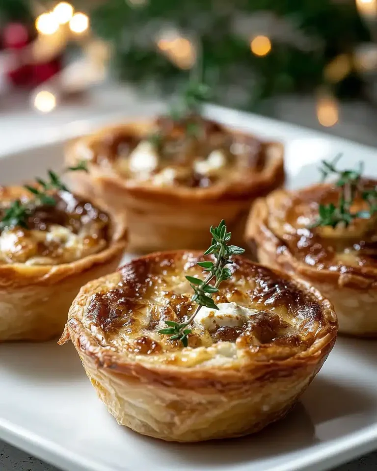 Karamellisierte Zwiebel & Ziegenkäse Tarts: Elegantes Blätterteig-Rezept