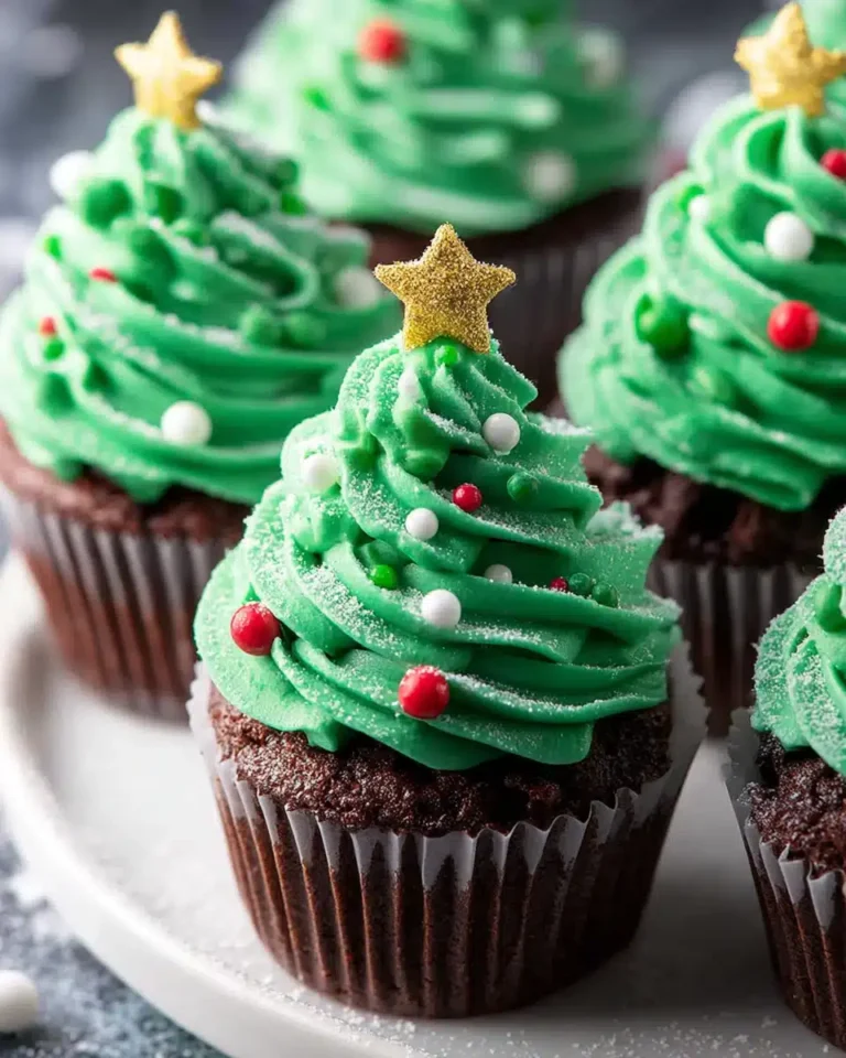 Christmas Tree Cupcakes Rezept: Festliche Tannenbaum-Cupcakes mit Buttercreme