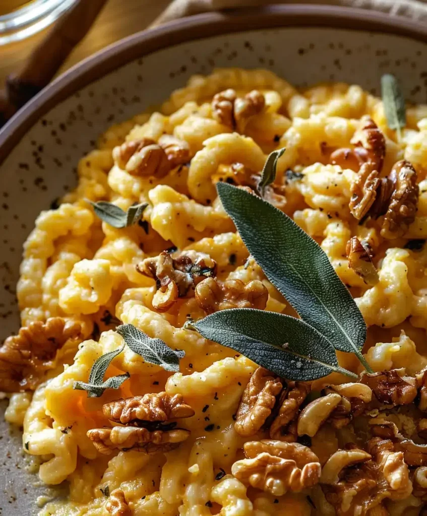 Kürbis-Spätzle Walnuss Salbei Rezept: Dein herbstliches Soulfood