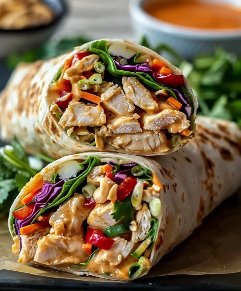 Leckere Thai Erdnuss Hähnchen Wraps: Schnelles & einfaches Rezept
