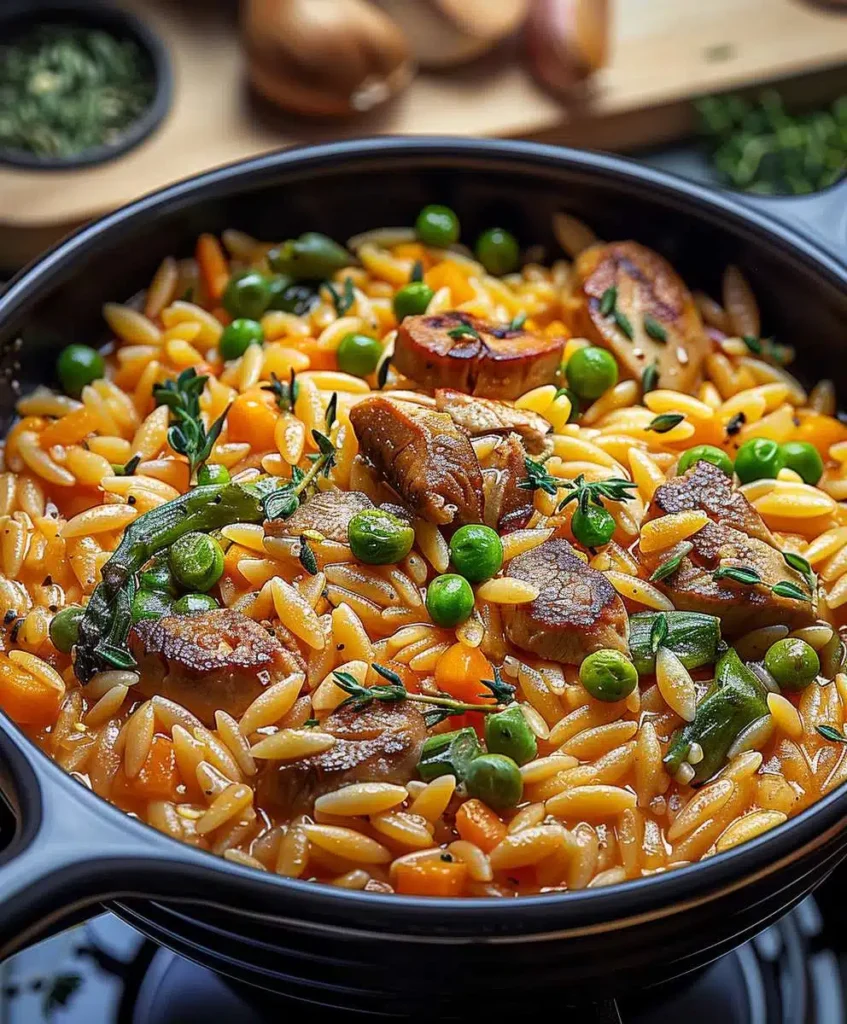 Orzo Wikinger Topf: Deftiger Hähnchen-Eintopf – Schnell, einfach & für die Familie