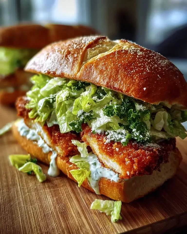 Knuspriges Chicken Caesar Sandwich Rezept: Zartes Hähnchen & Cremiges Dressing