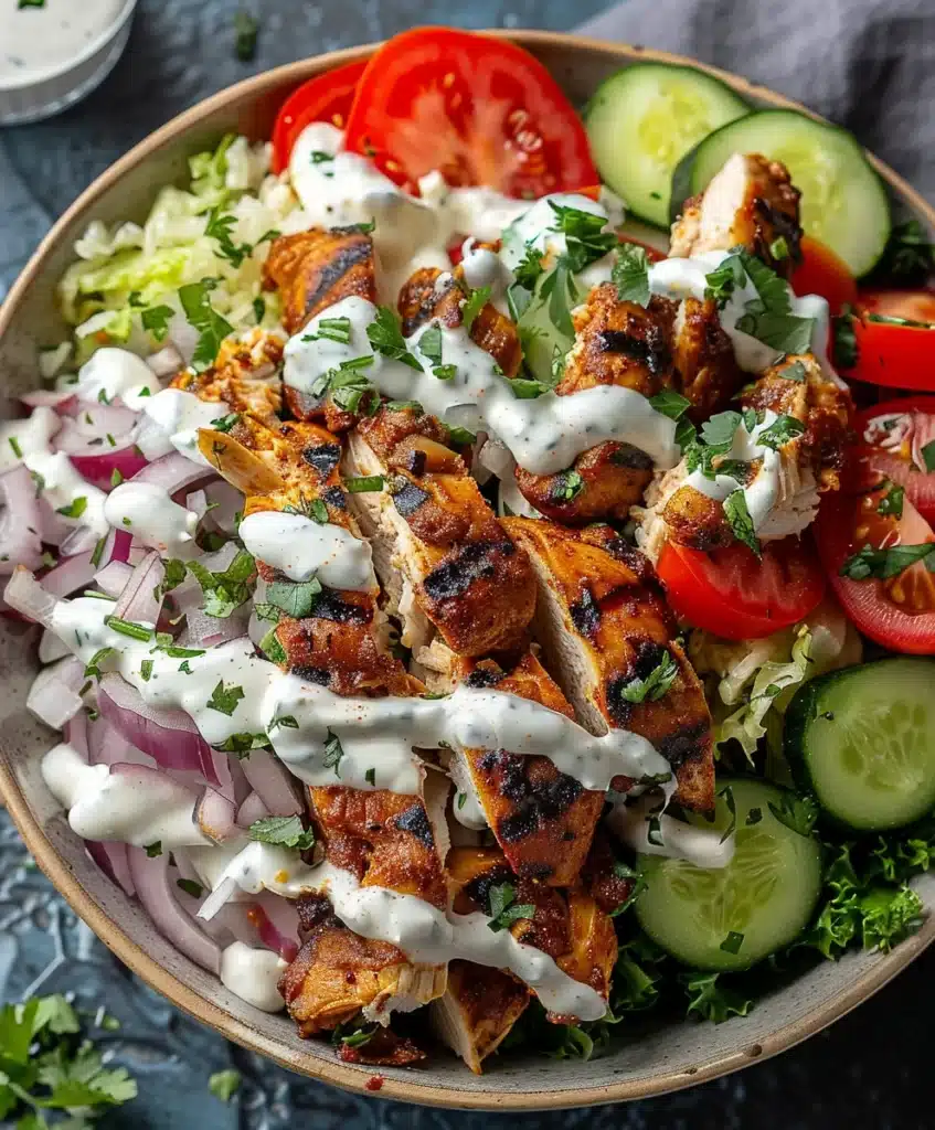 Authentische Hähnchen Shawarma Bowl Rezept: Zartes Hähnchen & exotische Gewürze