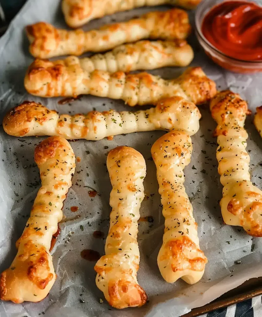 Käse Halloween Brotstangen Knochen Rezept: Gruselig einfach & lecker!