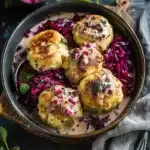 Brezenknödel mit Fruchtigem Rotkohl & Rinderspeck-Sahnesauce | Bayerisches Rezept 117 767