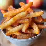 Knusprige Apfel Pommes aus der Heißluftfritteuse | Gesundes Airfryer Rezept 199 771