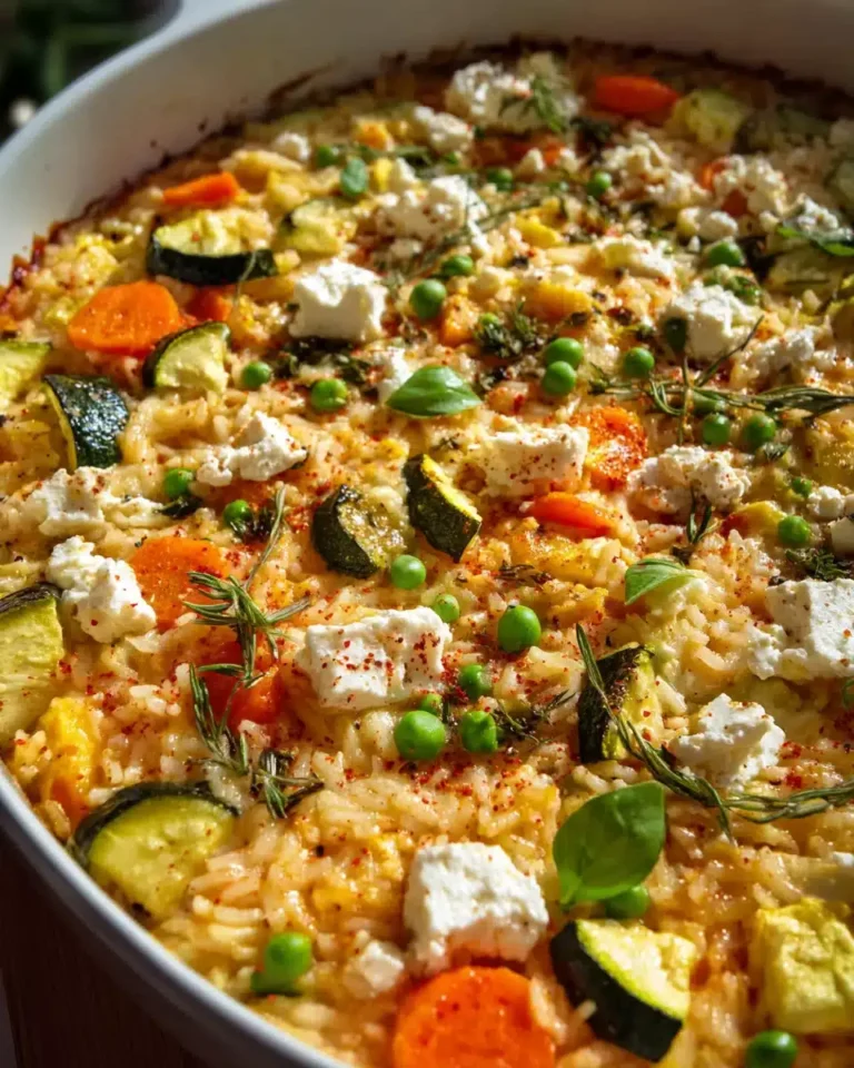 Cremiger Ofenreis mit Feta & Gemüse: Dein einfaches Feierabend-Rezept