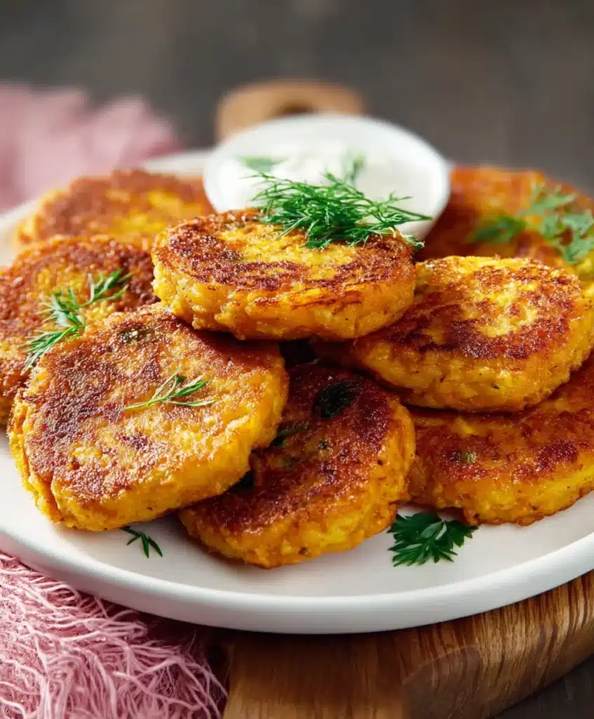 Kürbis Kartoffel Puffer: Knuspriges Herbst-Rezept mit Kräuterquark-Dip