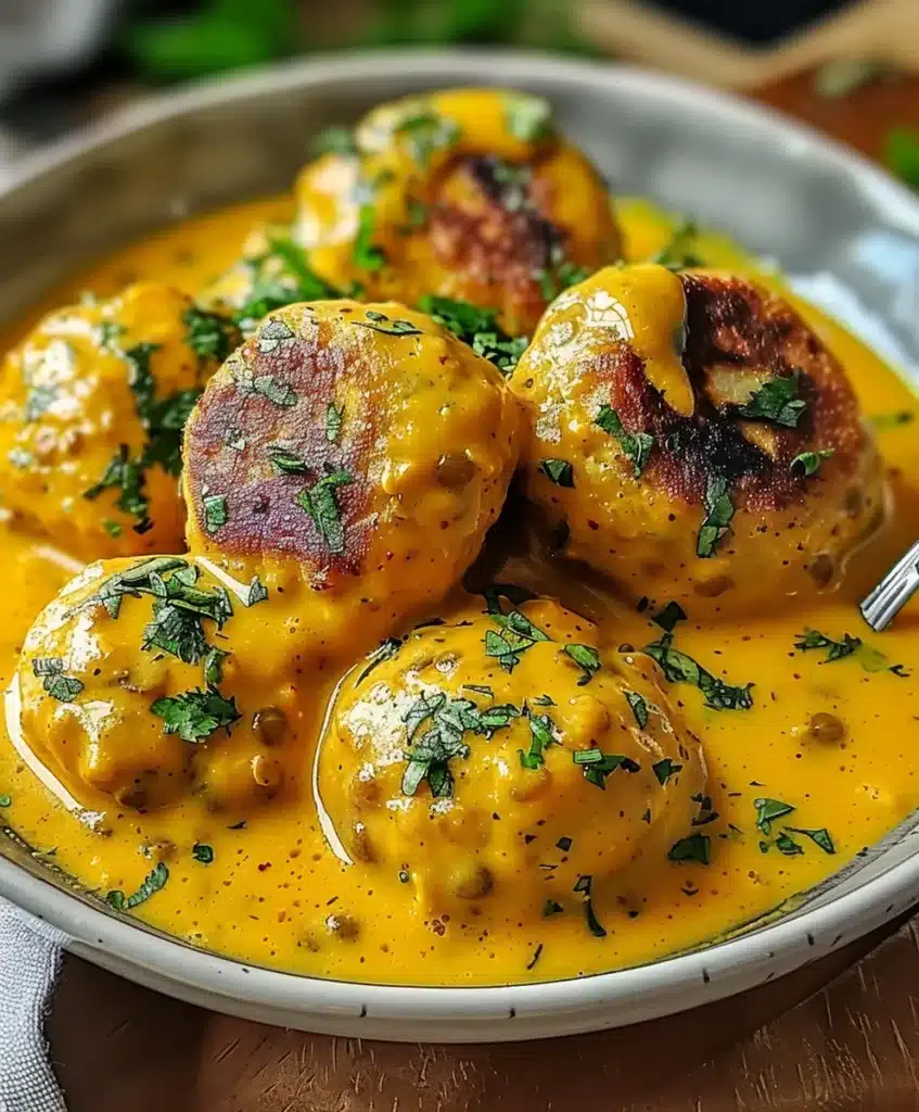 Vegane Linsenknödel in Curry-Sauce: Schnelles, einfaches & proteinreiches Rezept