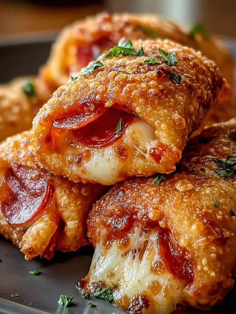 Knusprige Air Fryer Pizza Rolls Rezept: Schnell & Einfach mit Hühnchen, Mozzarella & Gemüse